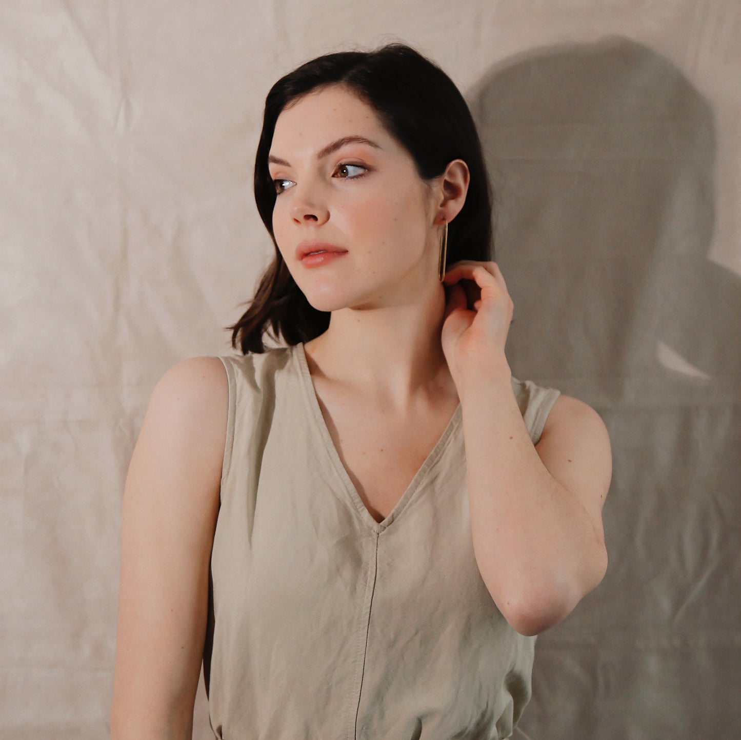 Brass paperclip earrings - knottinger.