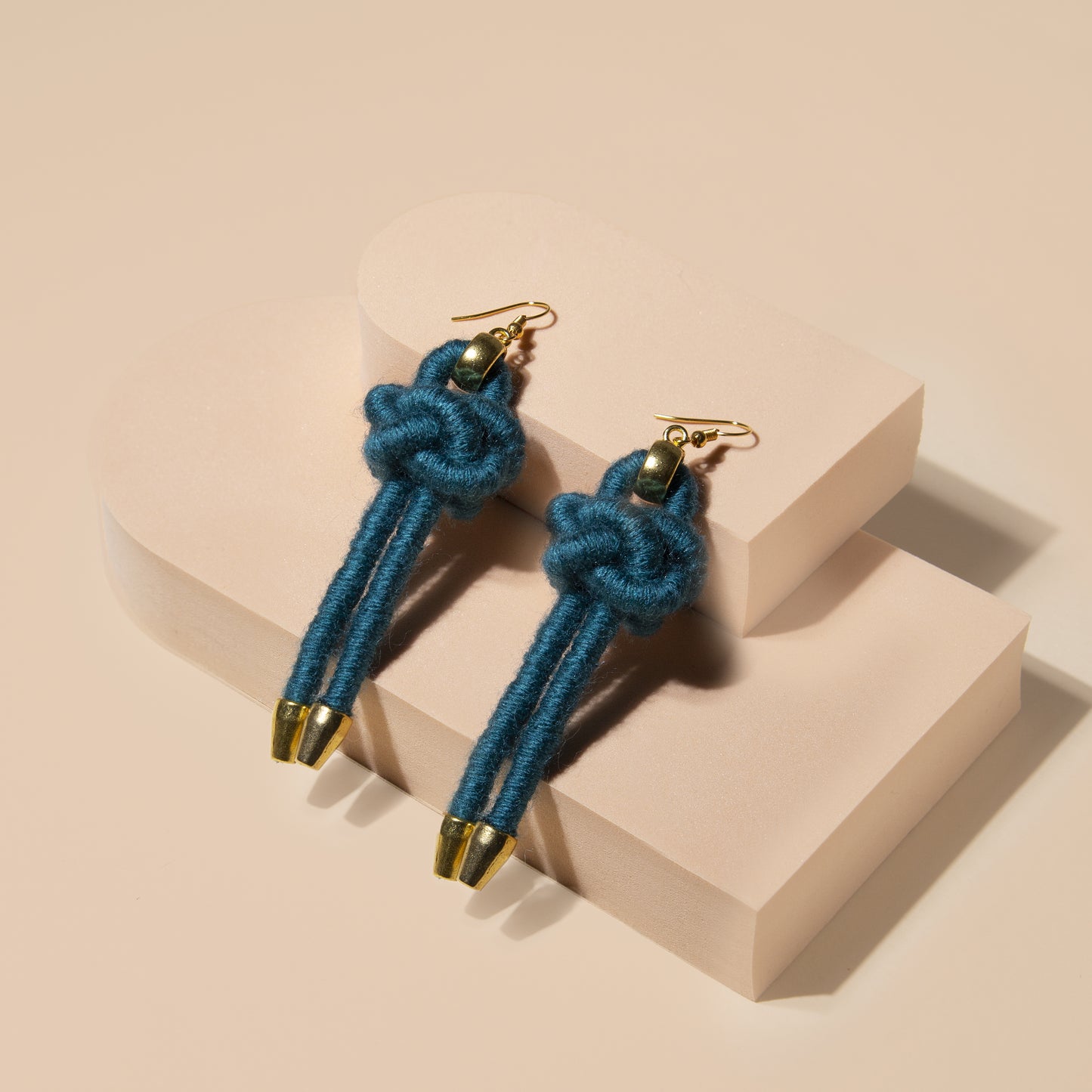 Diamond knot earrings - knottinger.