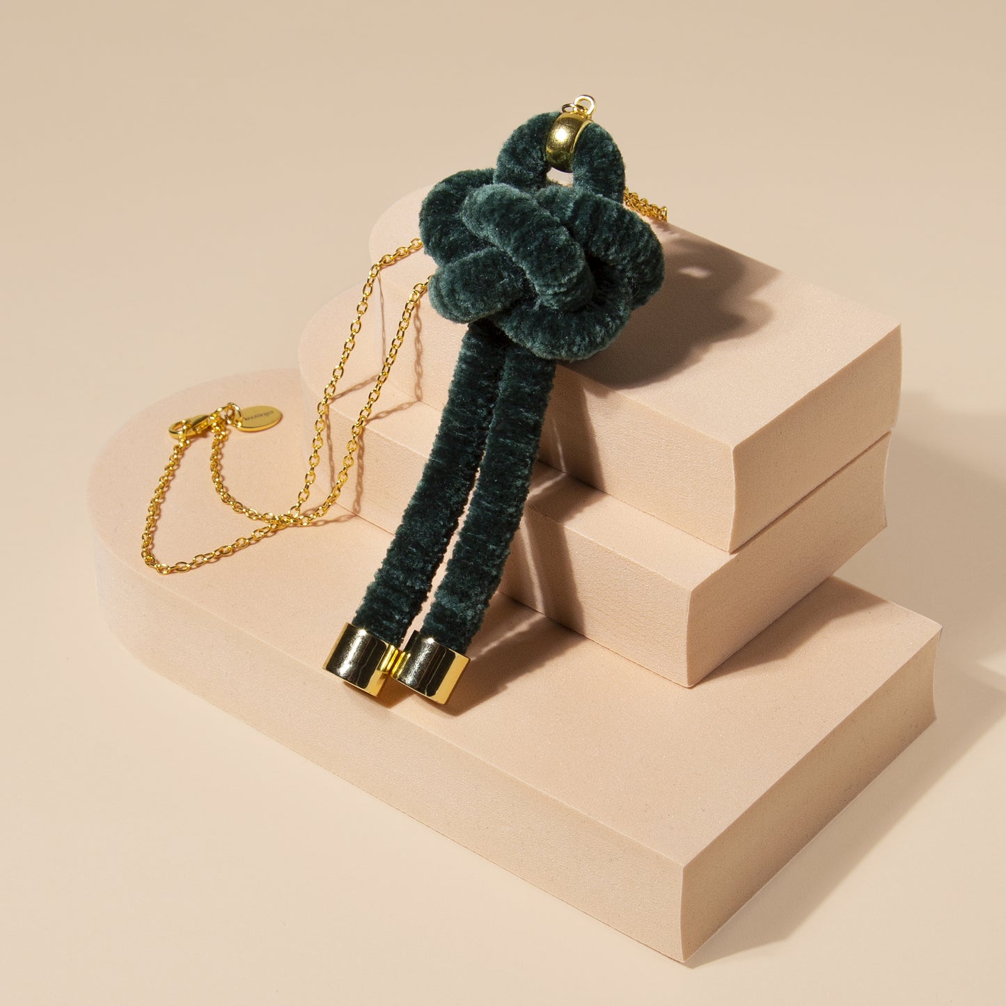 Diamond knot long necklace - knottinger.