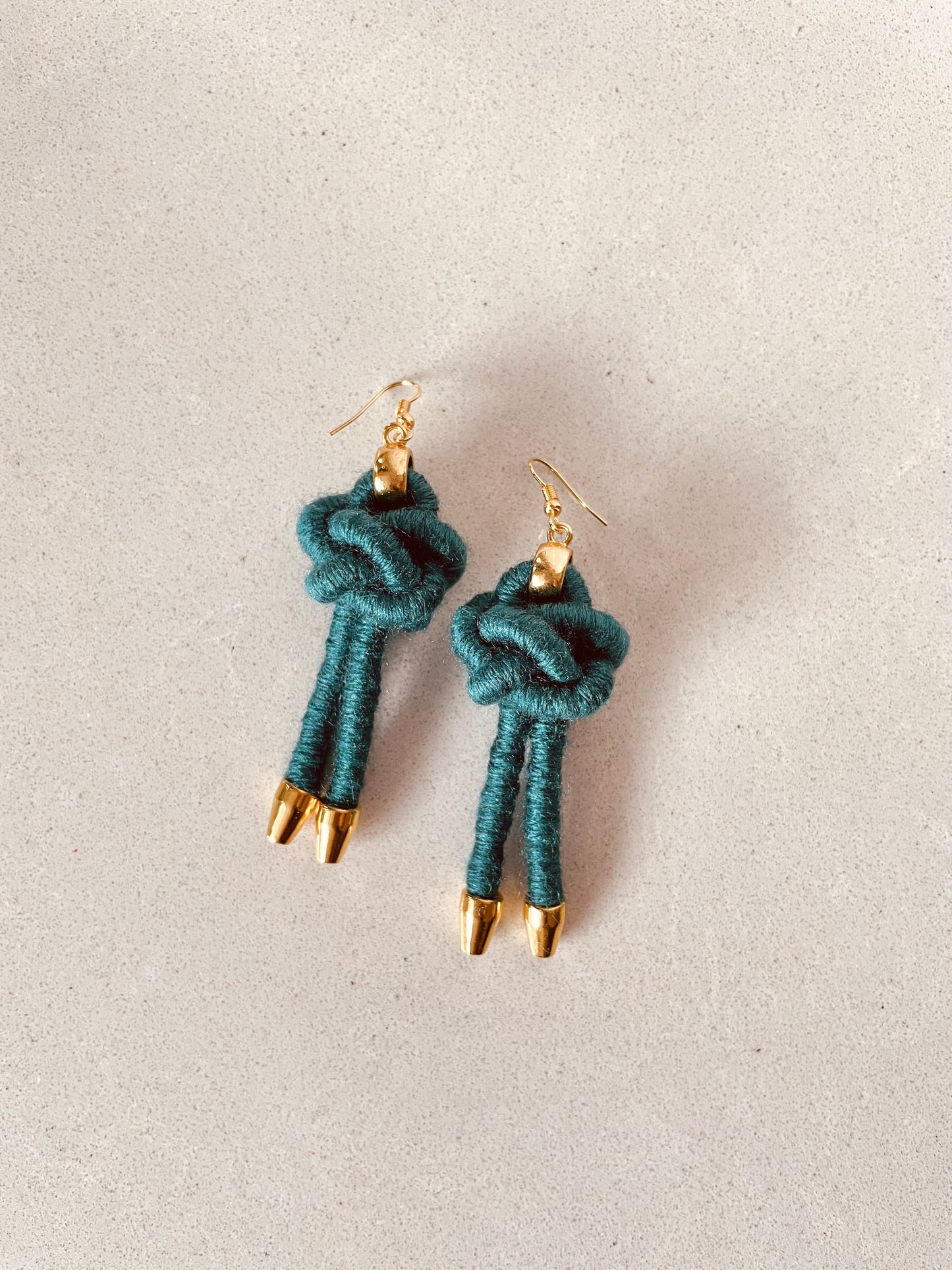 Diamond knot earrings - knottinger.