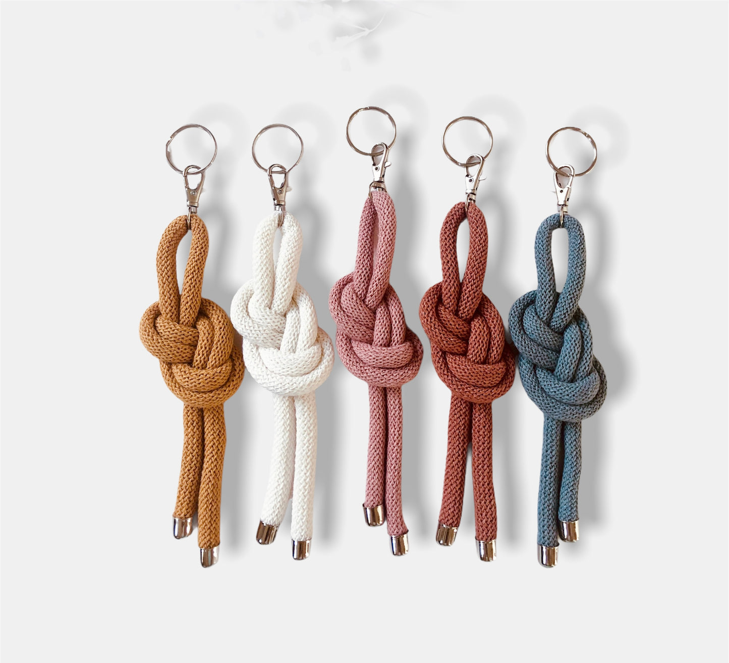 Knotted rope keyrings - knottinger.