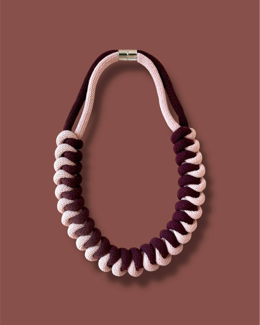 NEW Two tone Knot rope necklace