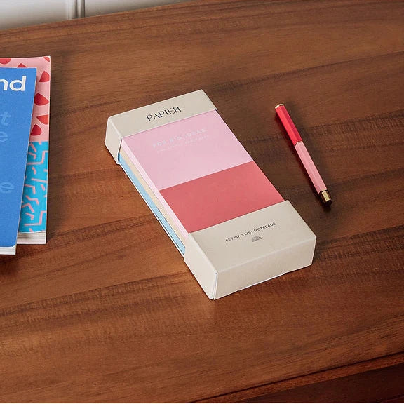 Colourblock List Notepads - Set of 3 - Knottinger