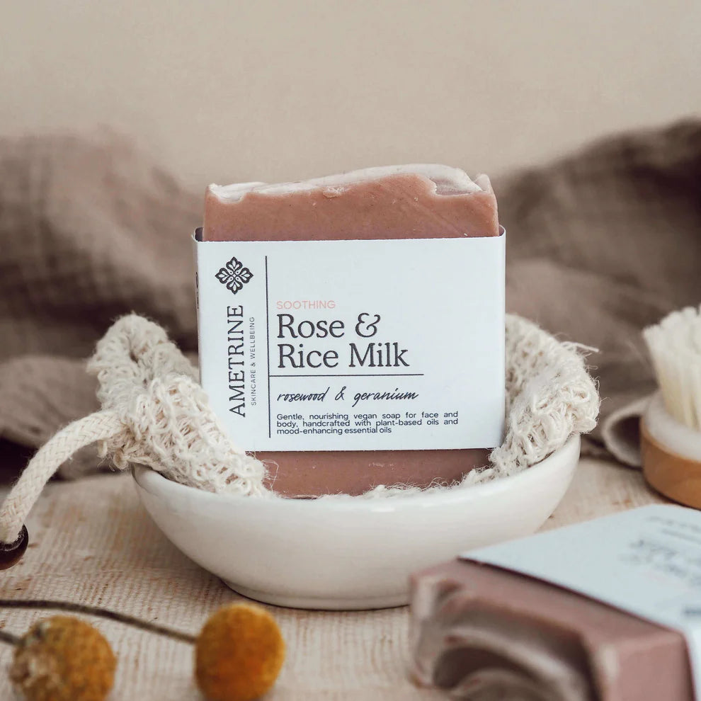 Soothing Rose & Rice Milk Soap - Knottinger
