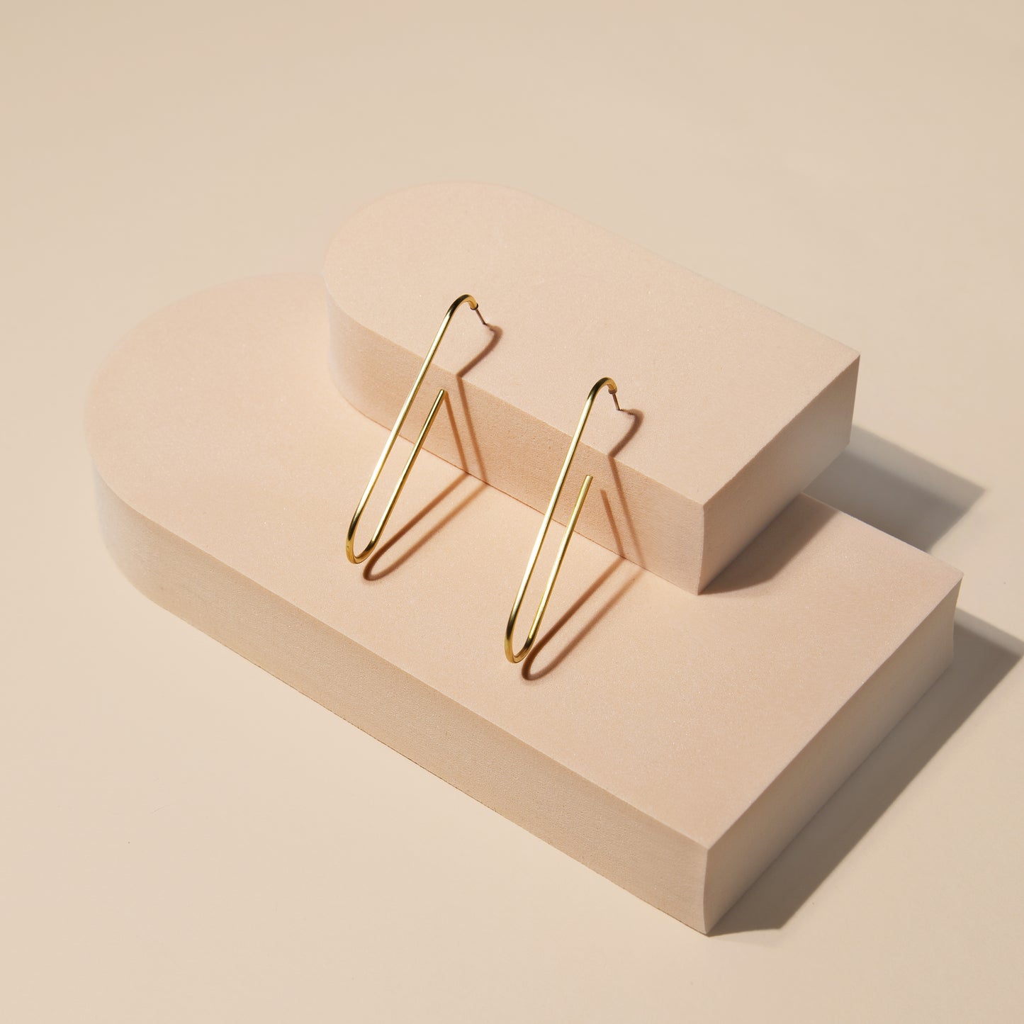 Brass paperclip earrings - knottinger.